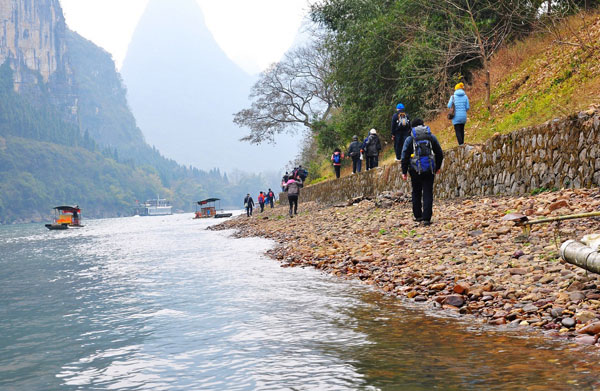 Hiking Along Li River